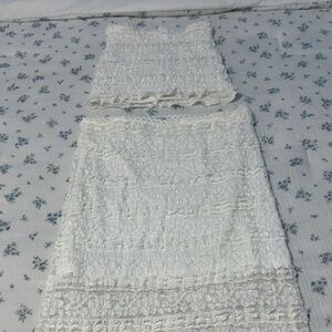 Elegant White Lace Skirt